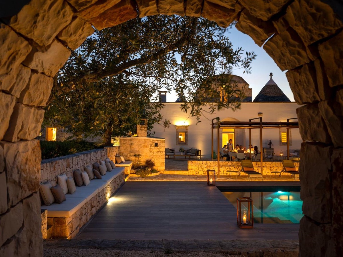 Evening at Masseria Bianco in Puglia