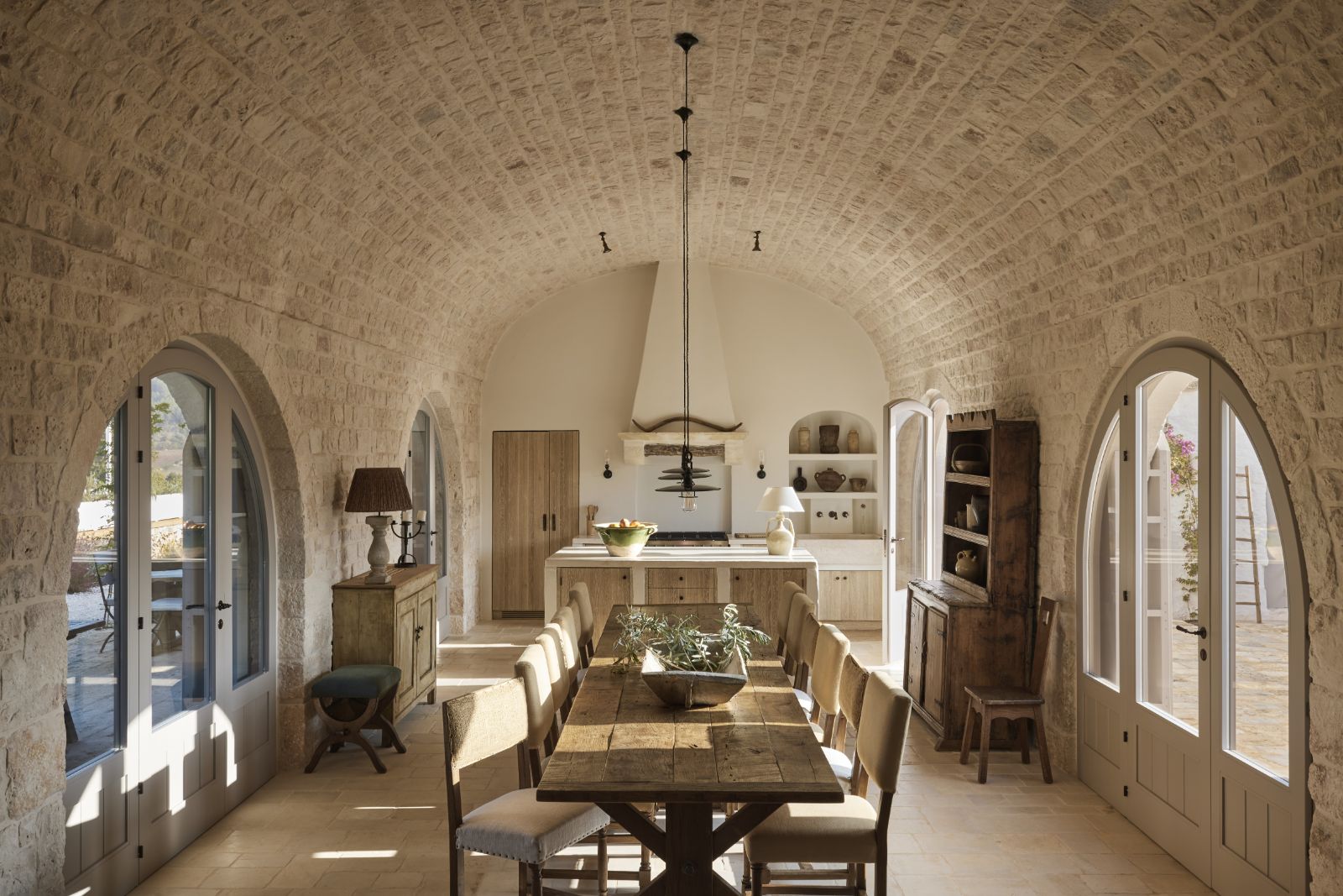 Kitchen at Masseria Pietra in Puglia