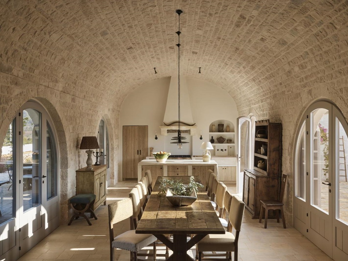 Kitchen at Masseria Pietra in Puglia