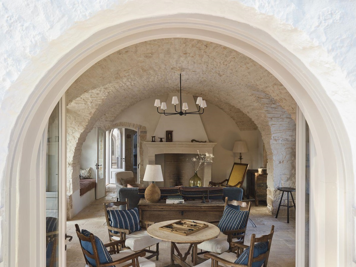 Living Room at Masseria Pietra in Puglia