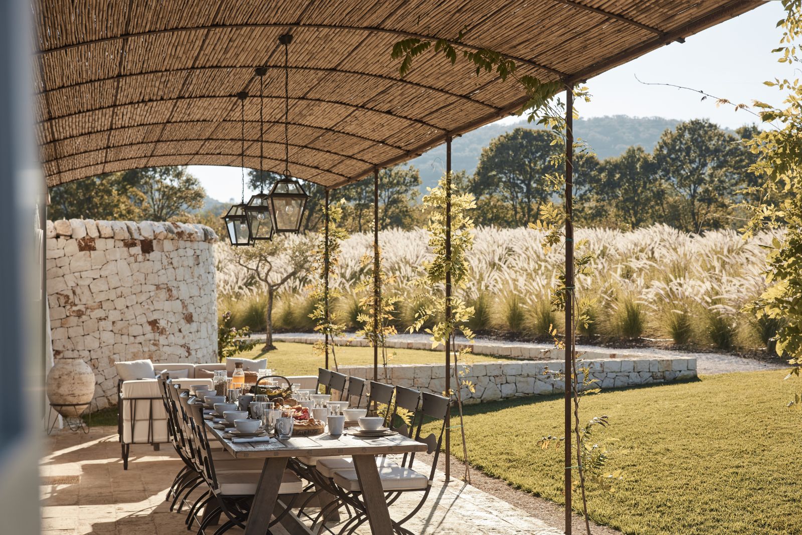 Outdoor Dining at Masseria Pietra in Puglia
