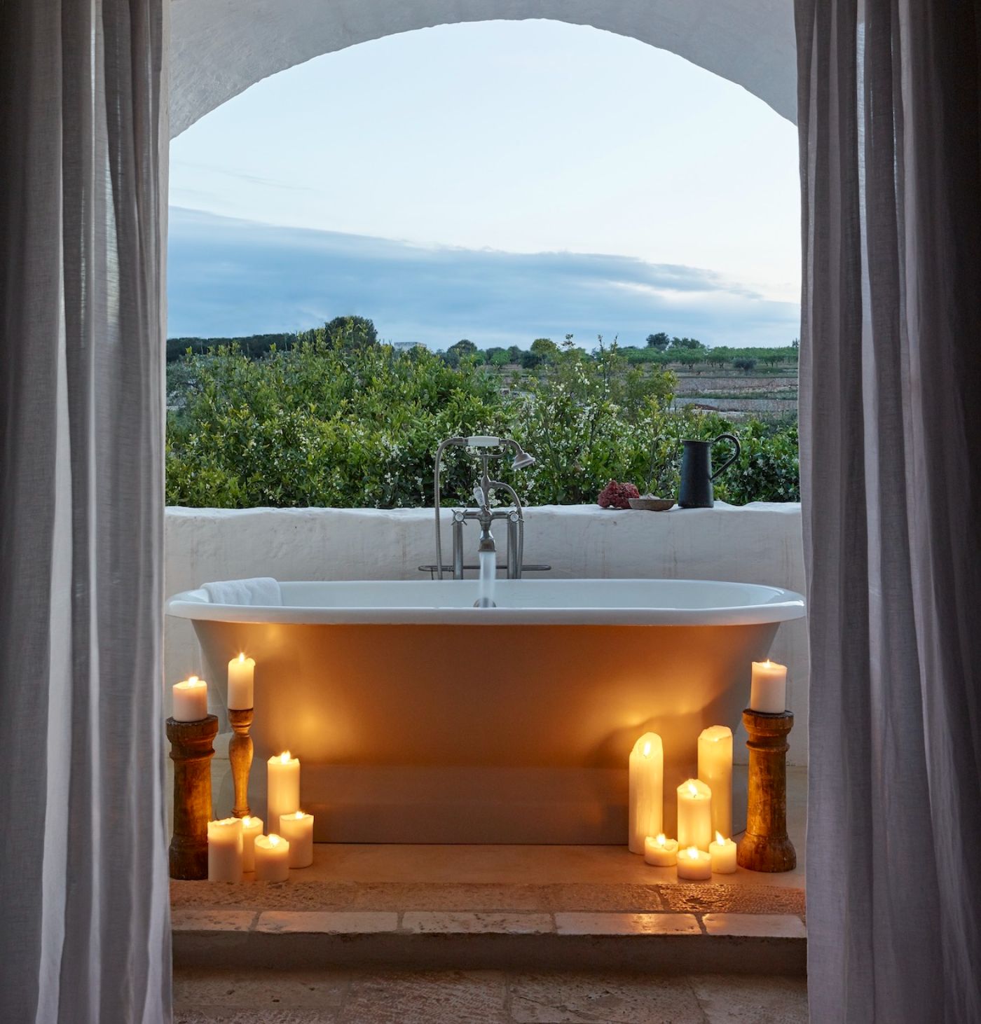 Bath at Masseria Pugliese in Puglia