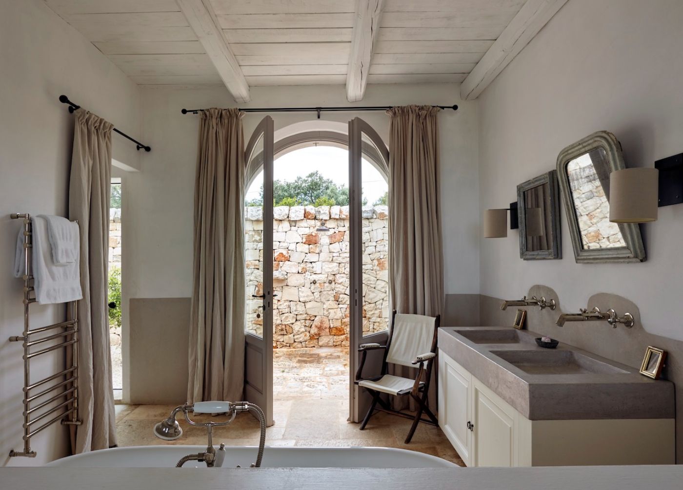 Bathroom at Masseria Pugliese in Puglia