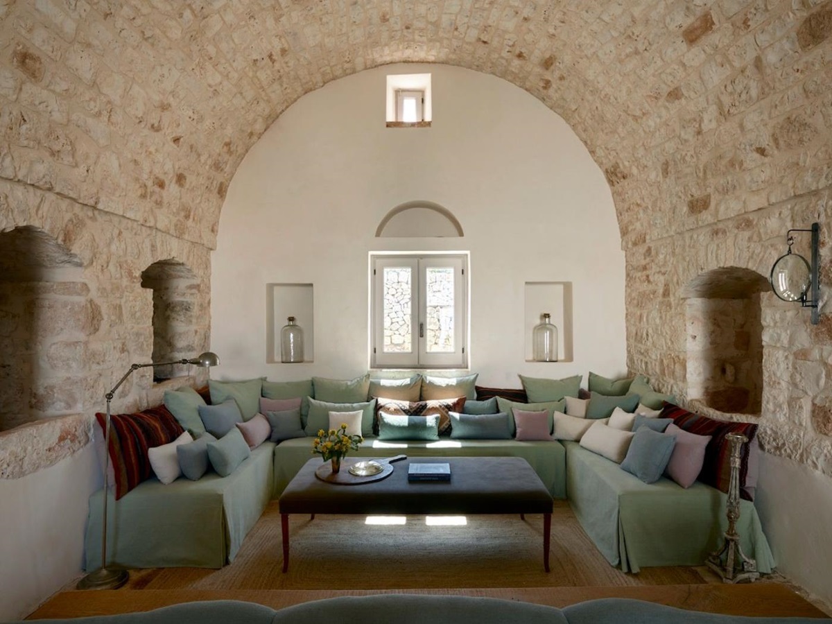 Living Room at Masseria Pugliese in Puglia