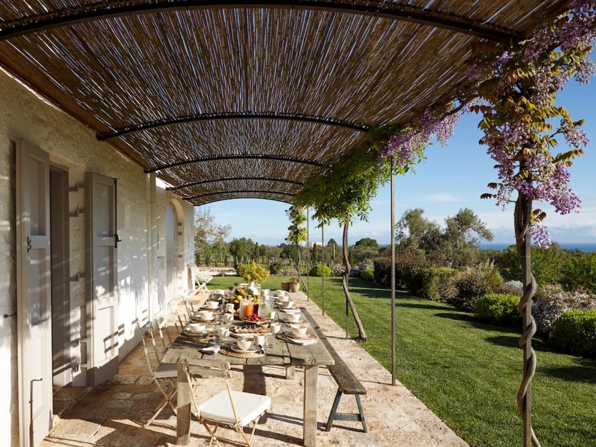Outdoor Dining at Masseria Pugliese in Puglia