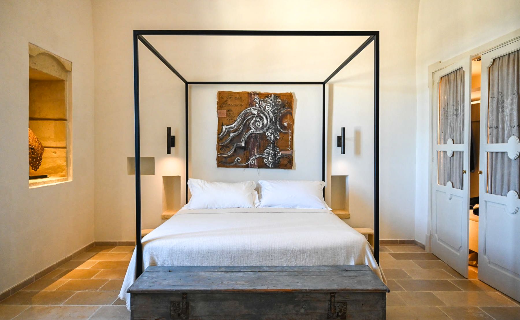 Double bedroom at Masseria Salento in Puglia