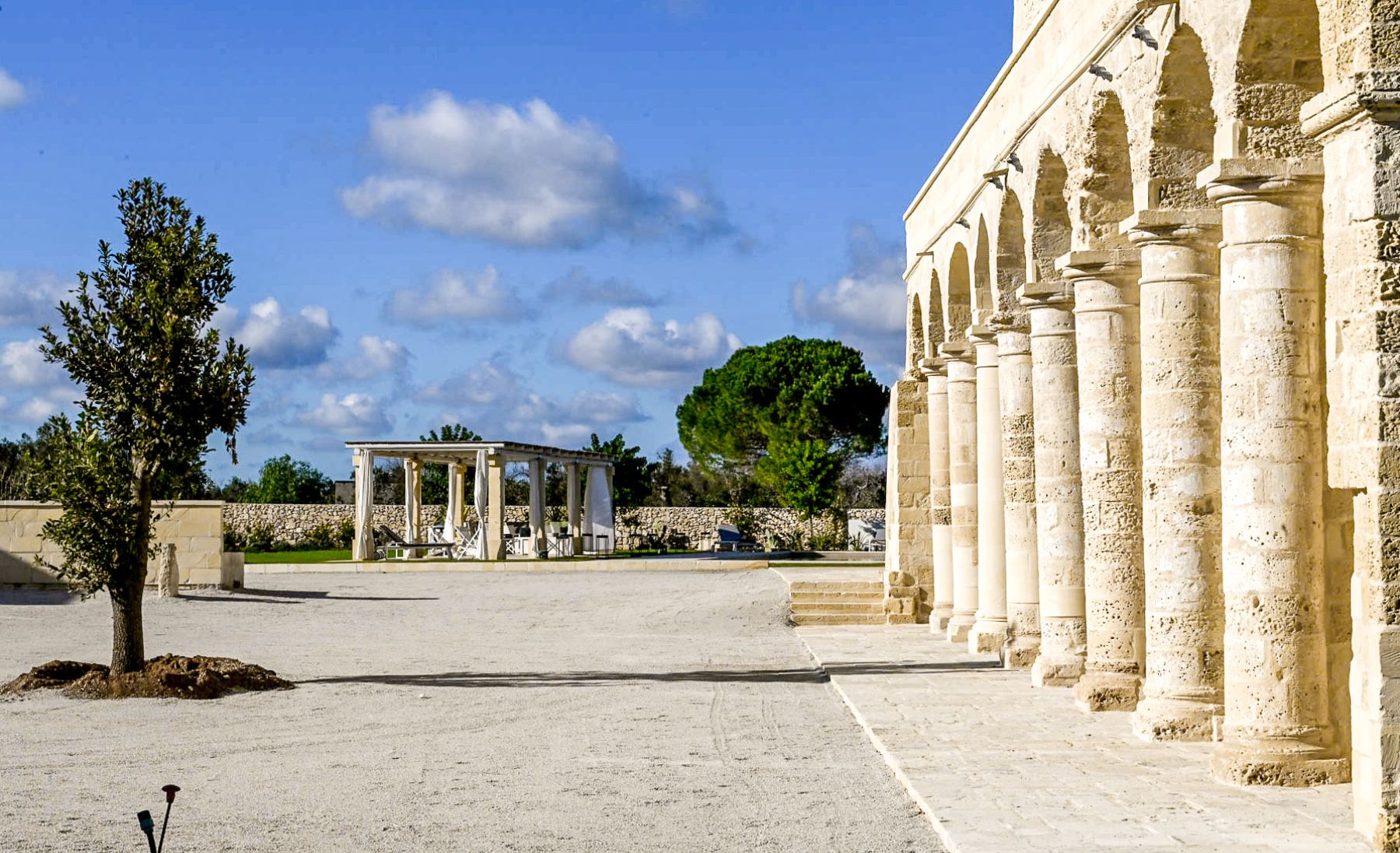 Exterior view of Masseria Salento in Puglia