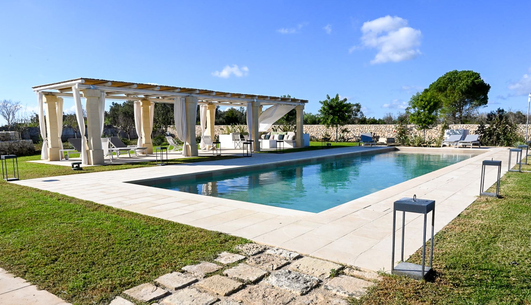 Swimming pool at Masseria Salento in Puglia