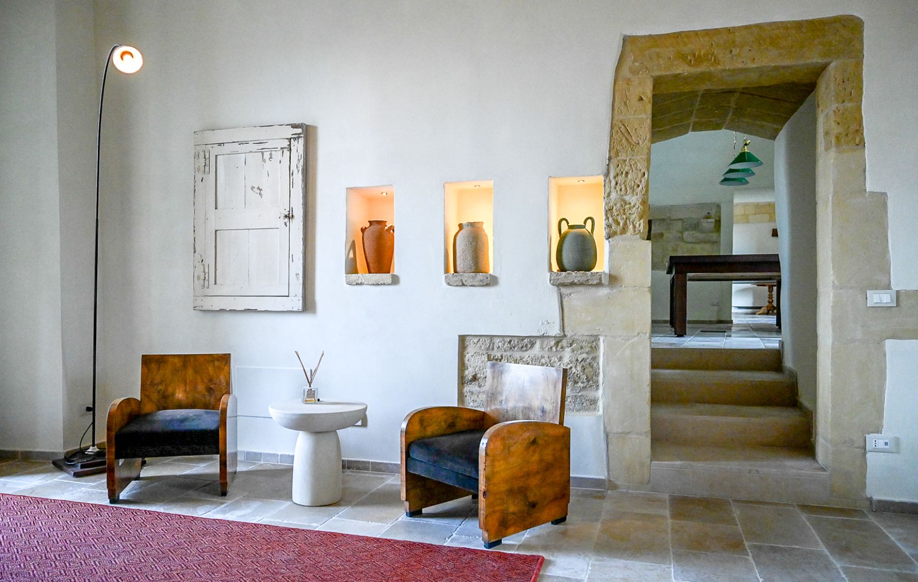Seating area at Masseria Salento in Puglia
