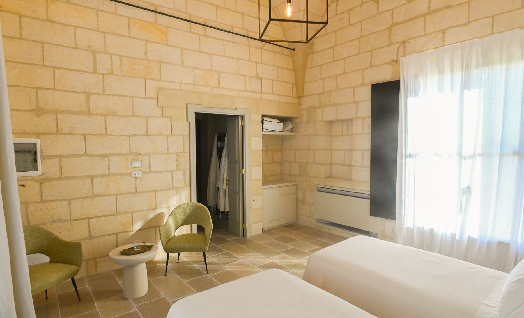 Twin bedroom at Masseria Salento in Puglia