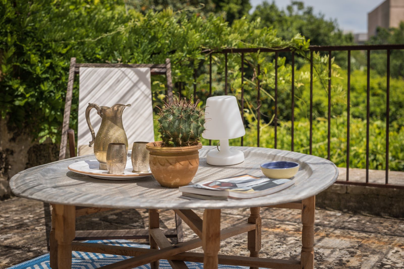 Terrace with seating at Palazzo Isonzo