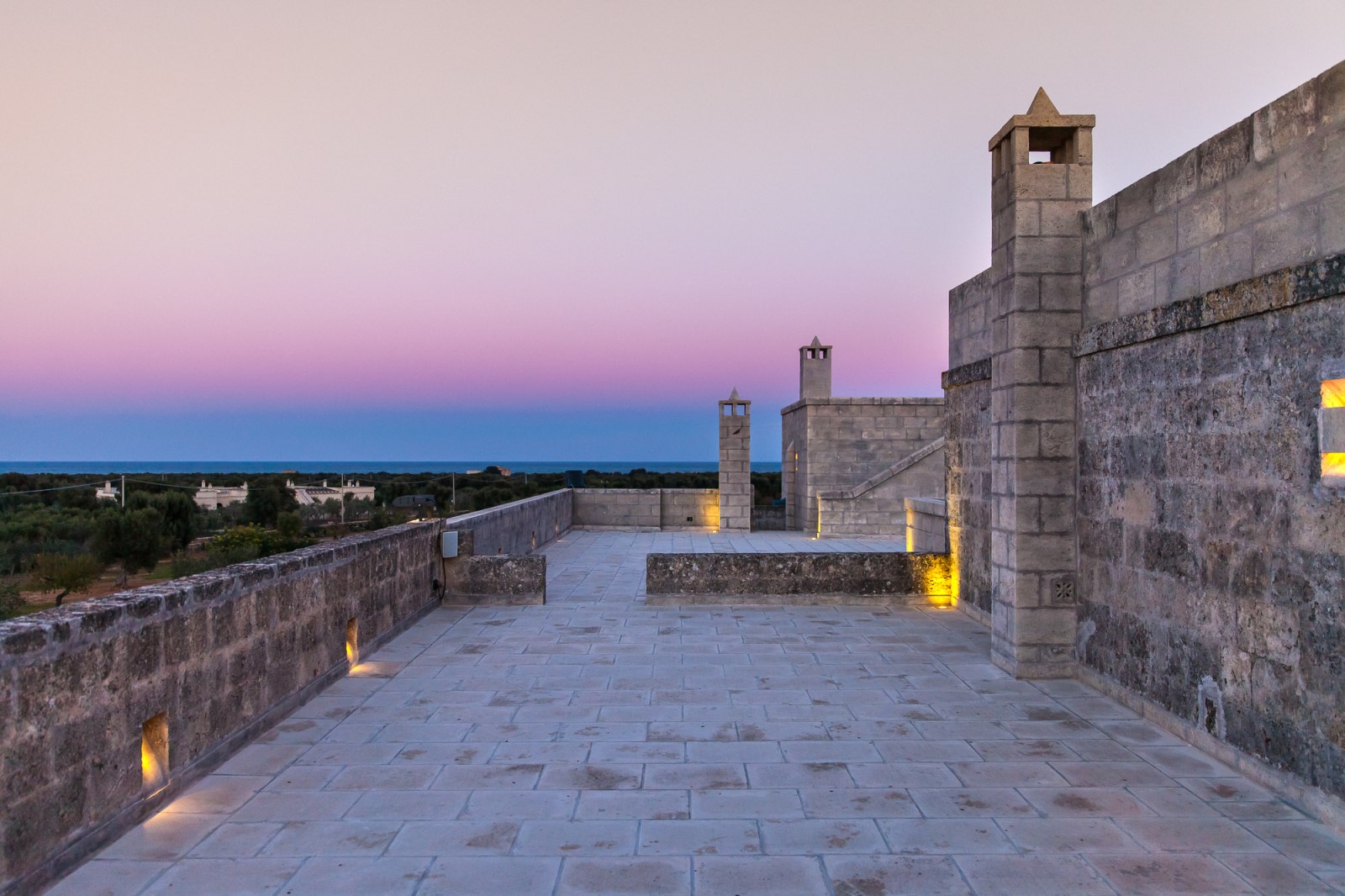 The panoramic terrace on top of Residenza Pettolecchia, Puglia