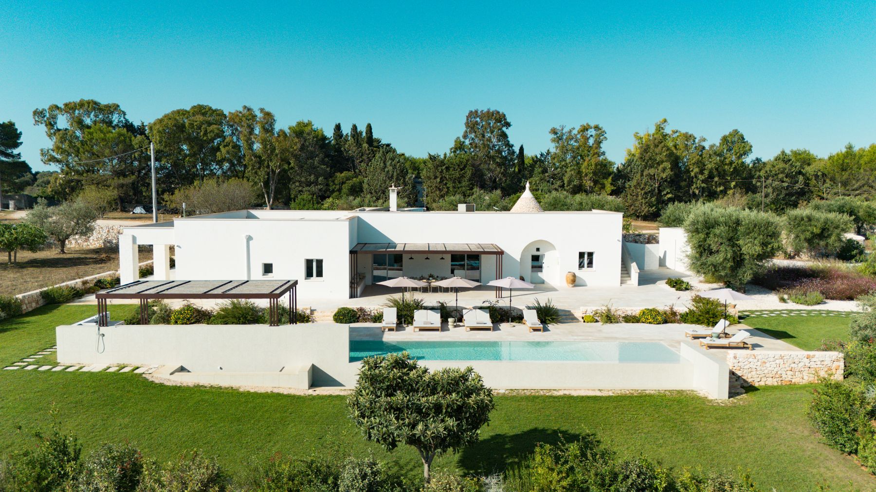 Front view of Trulli Armonia in Puglia