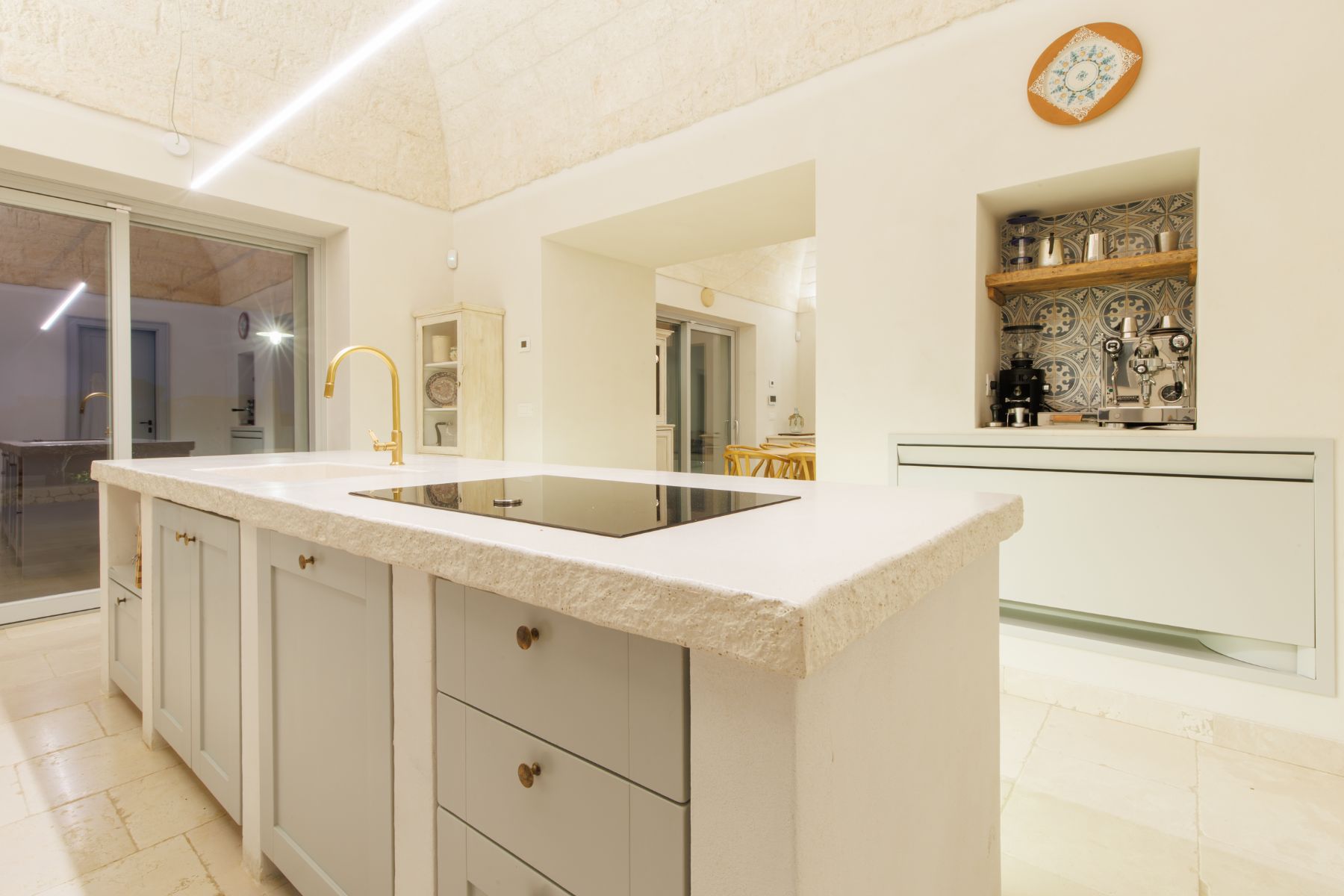 Kitchen island at Trulli Armonia in Puglia