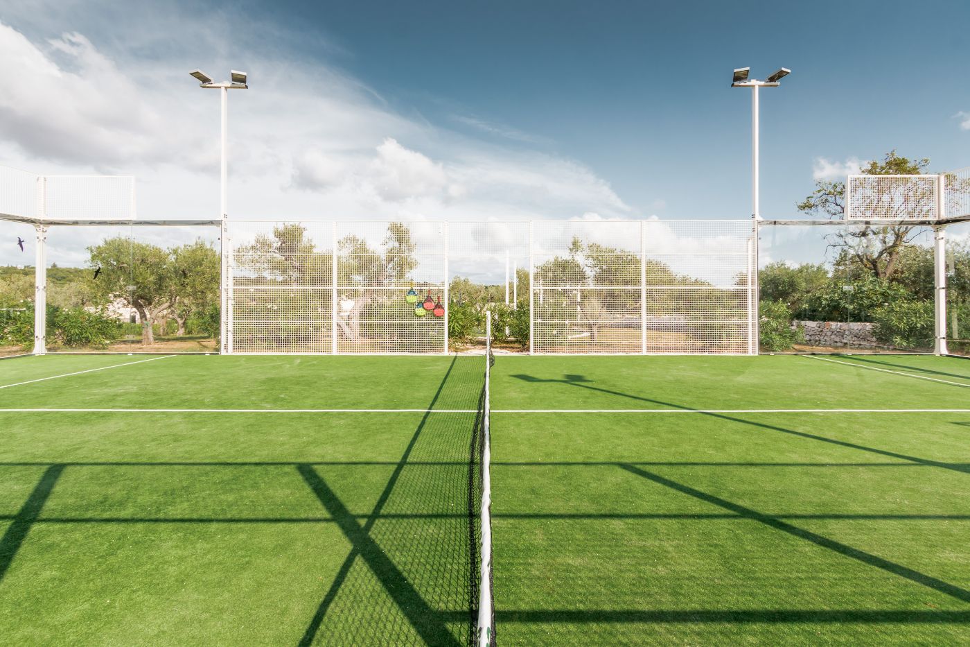 The padel court at Trulli Bianca.