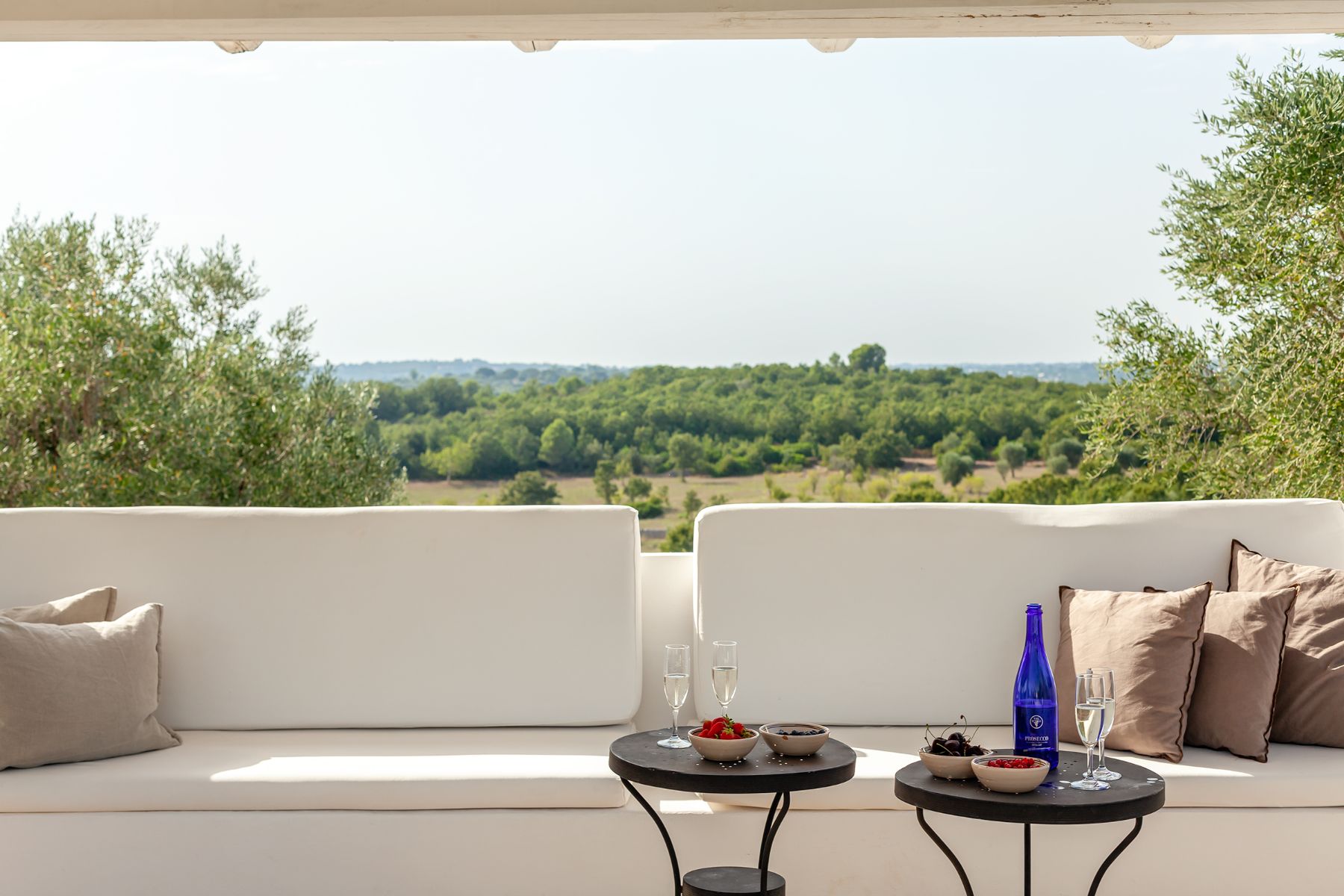 View from drinks area at Trulli Lucia in Puglia