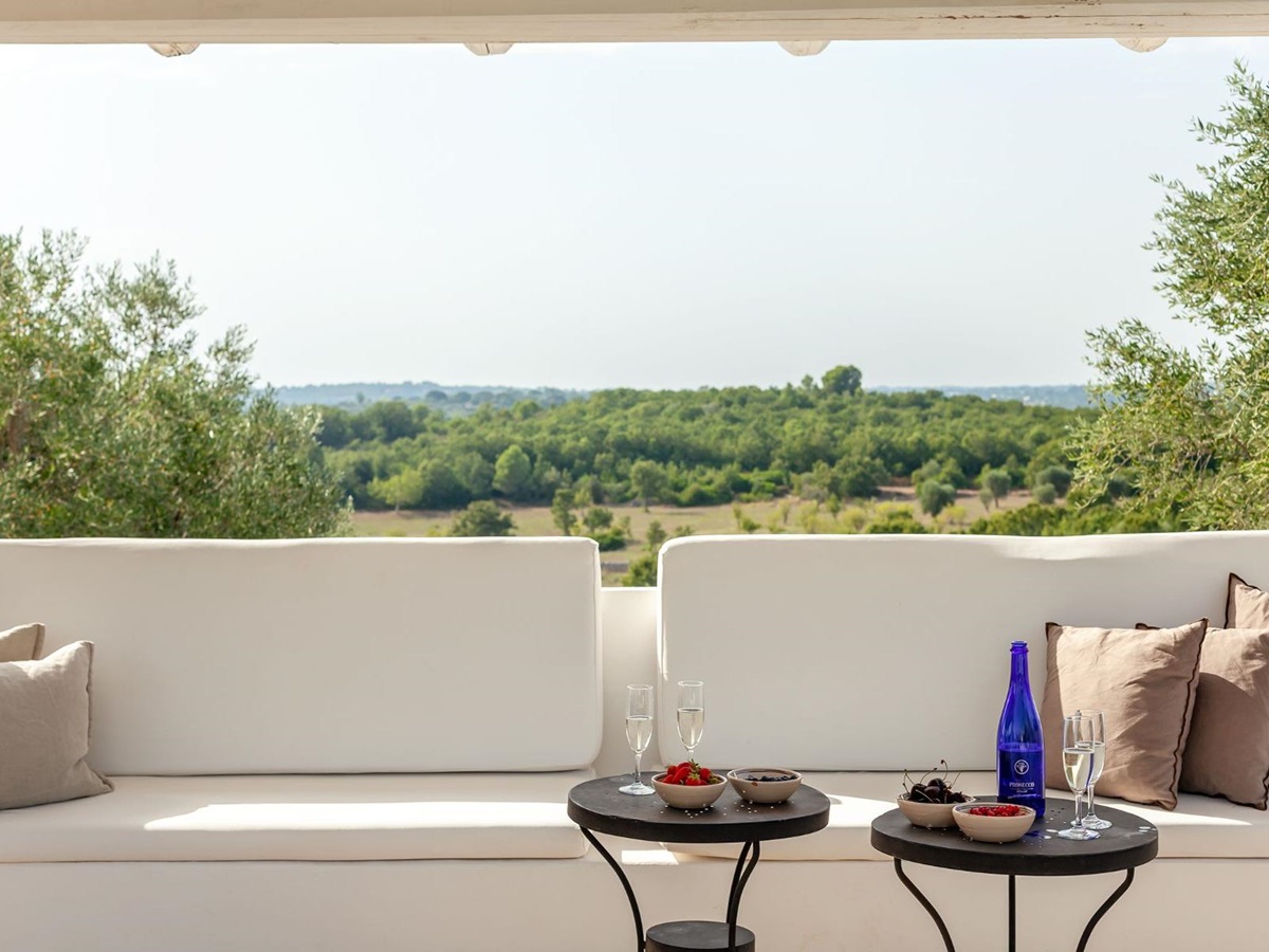 View from drinks area at Trulli Lucia in Puglia