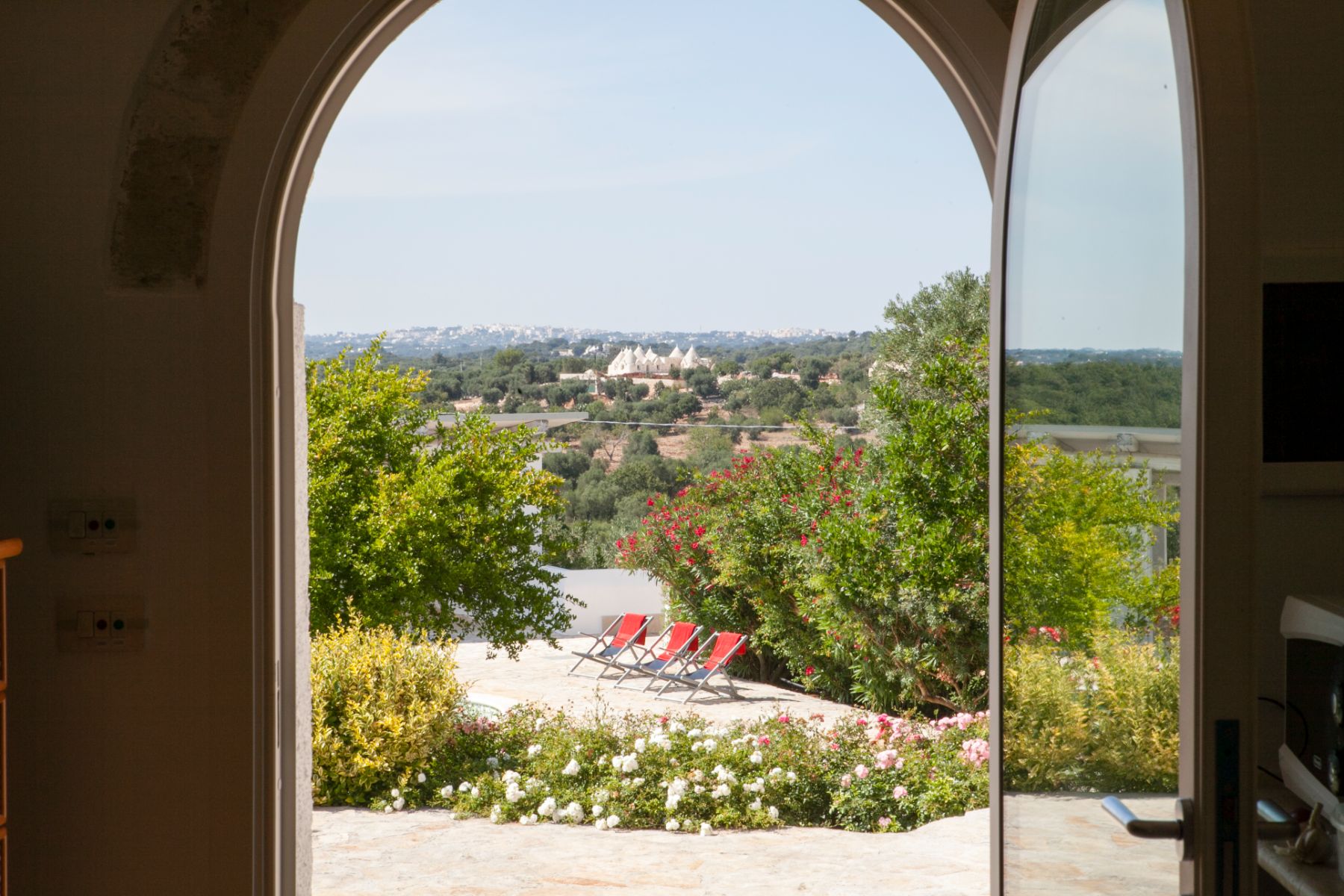 Window view at Trulli Lucia in Puglia