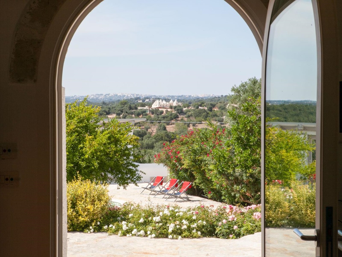 Window view at Trulli Lucia in Puglia