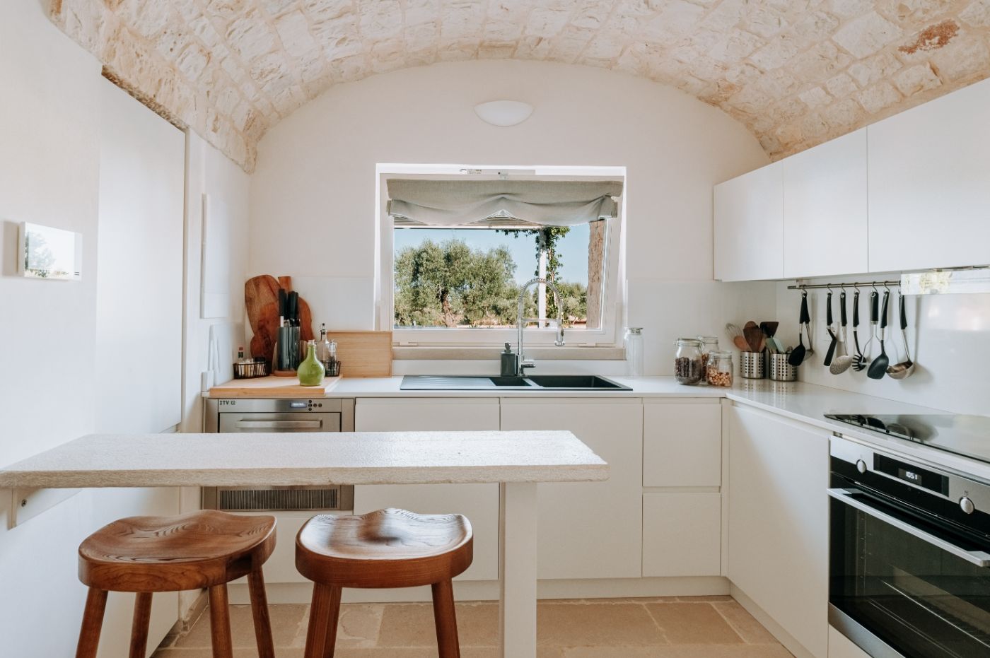 The kitchen area at Trulli Pomona.