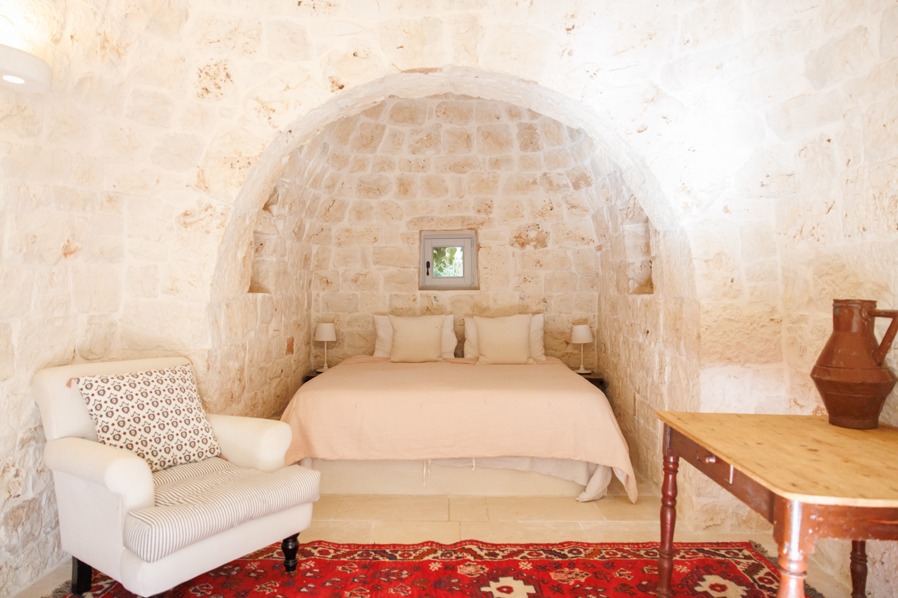Double bedroom at Trullo Uliveto
