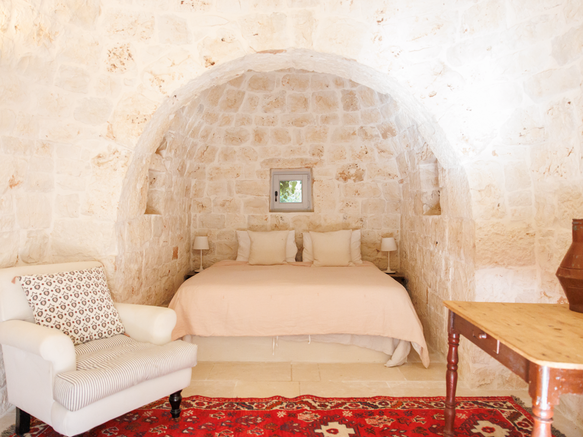 Double bedroom at Trullo Uliveto