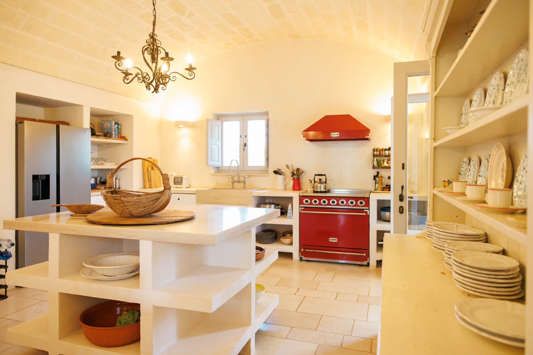 Kitchen at Trullo Uliveto