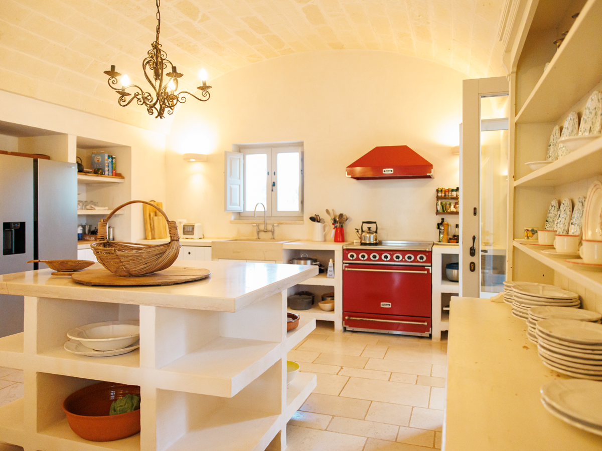 Kitchen at Trullo Uliveto