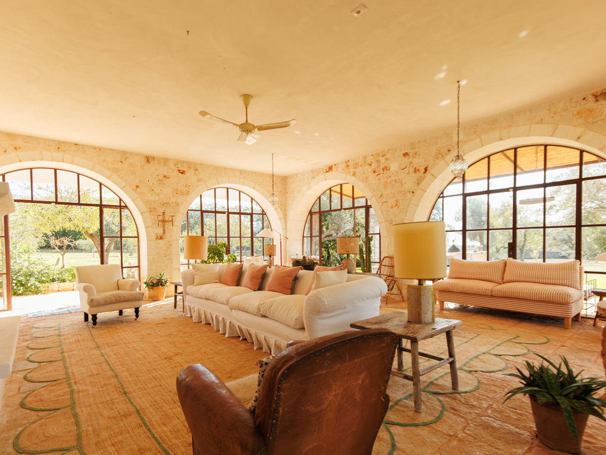 Living room at Trullo Uliveto, Puglia