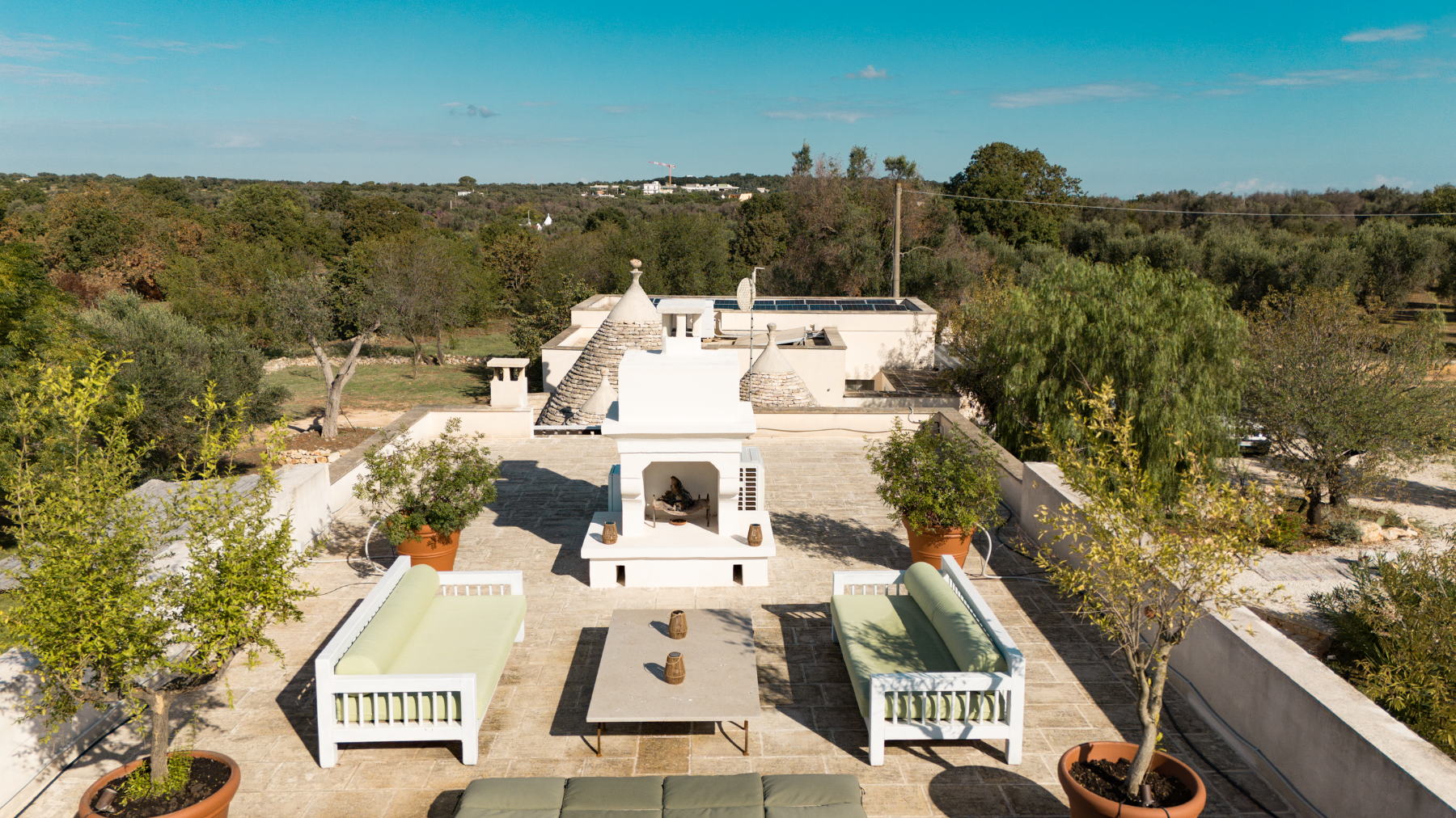 Roof top terrace at Trullo Uliveto, Puglia