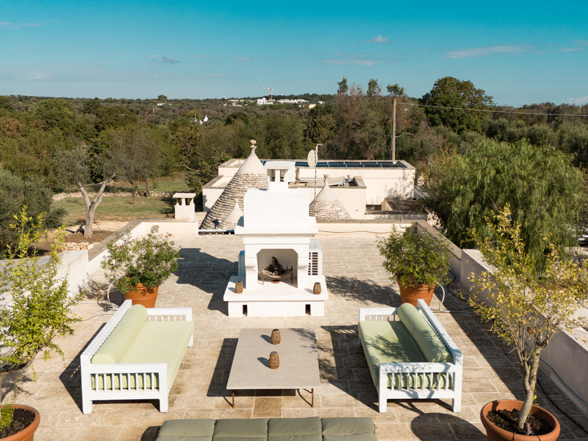 Roof top terrace at Trullo Uliveto, Puglia
