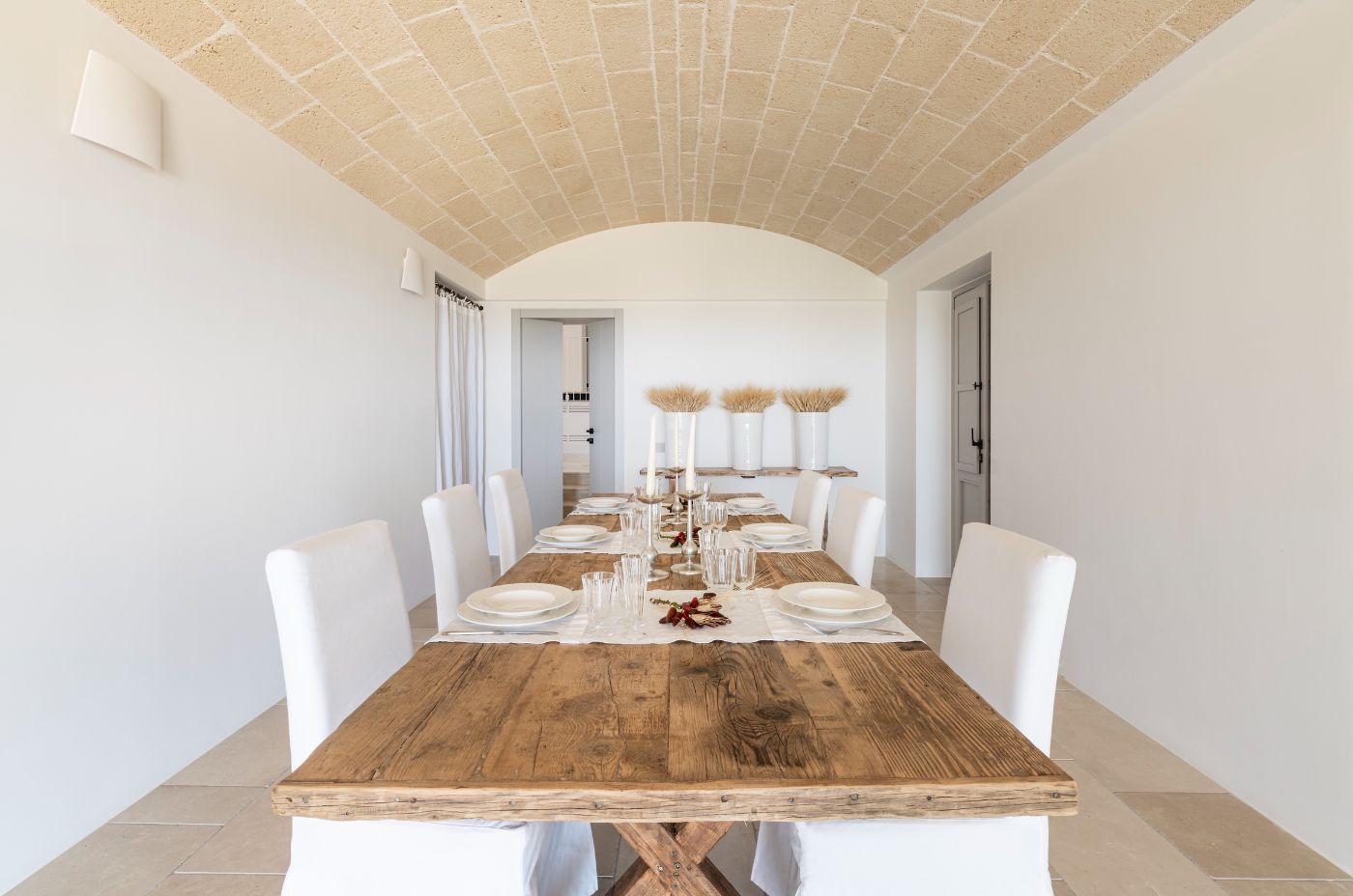 The dining area at Villa Alberi.