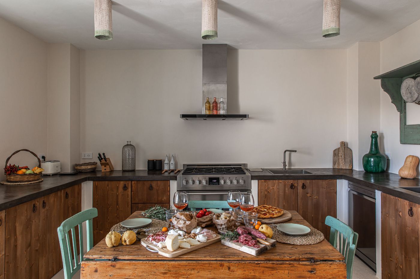 The kitchen at Villa Oliva.