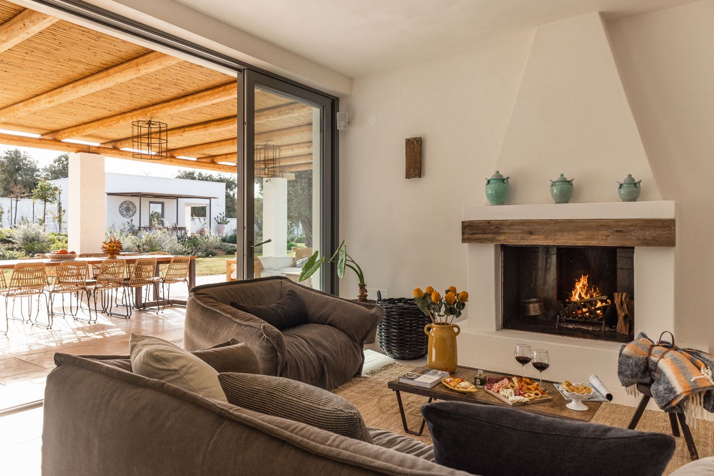 The lounge area at Villa Oliva.