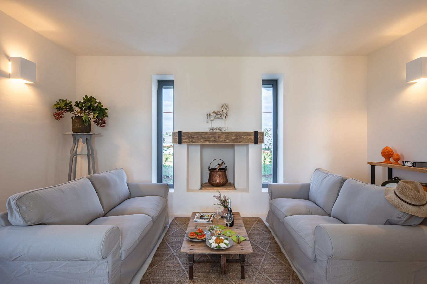 A seating space at Villa Oliva.