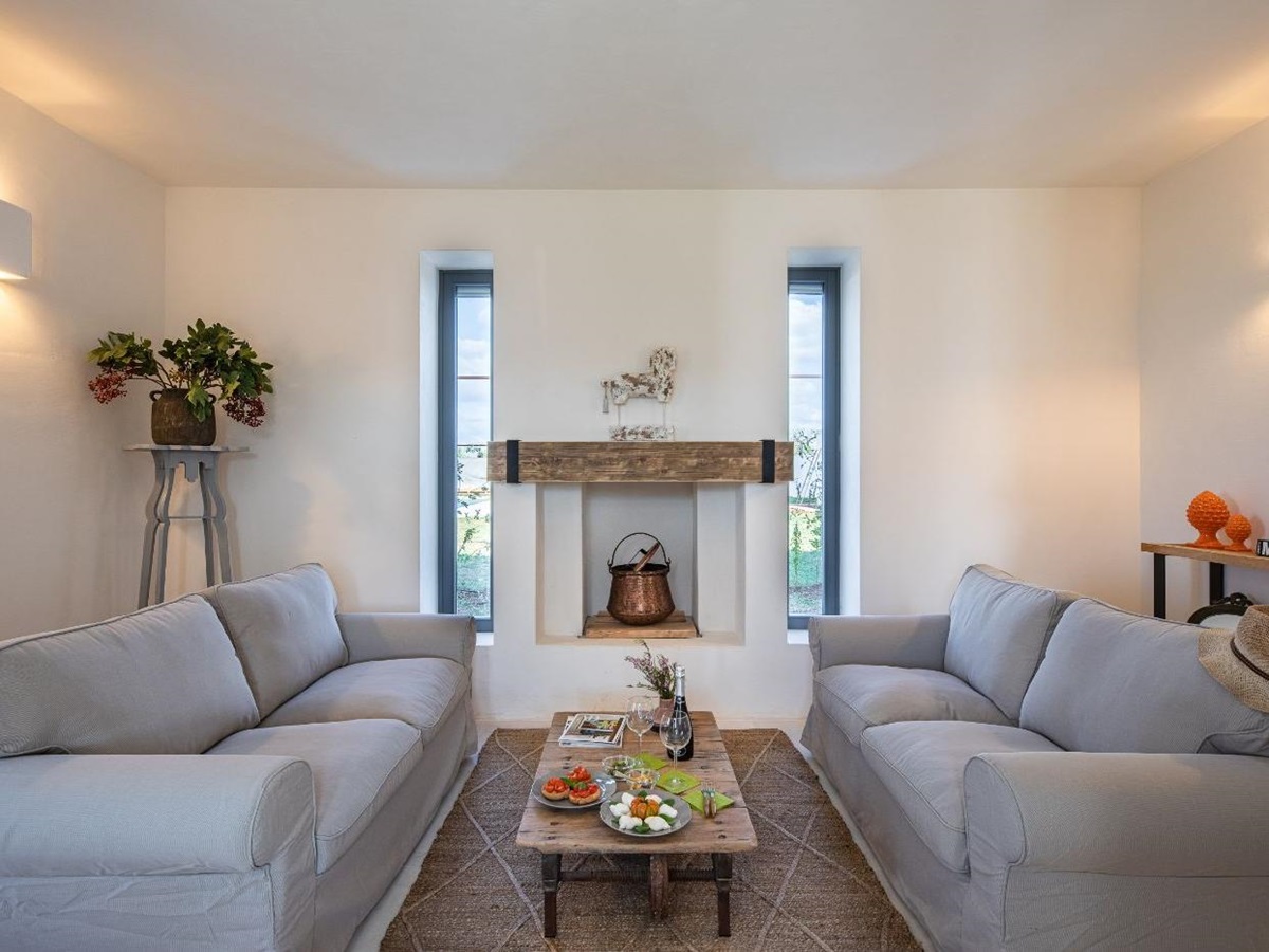 A seating space at Villa Oliva.