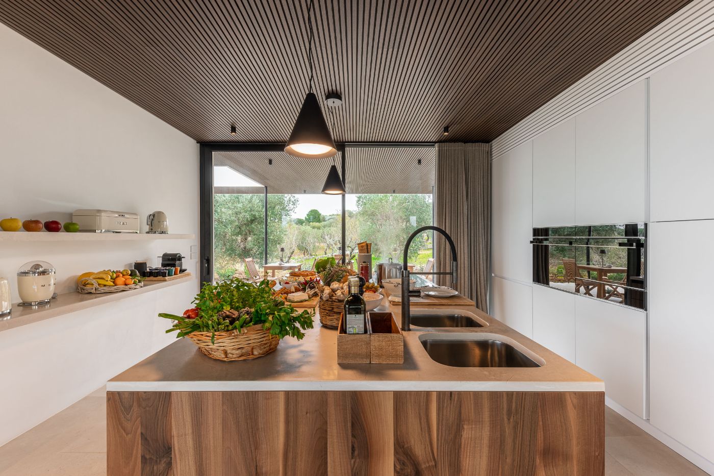 The kitchen in Villa Venere.