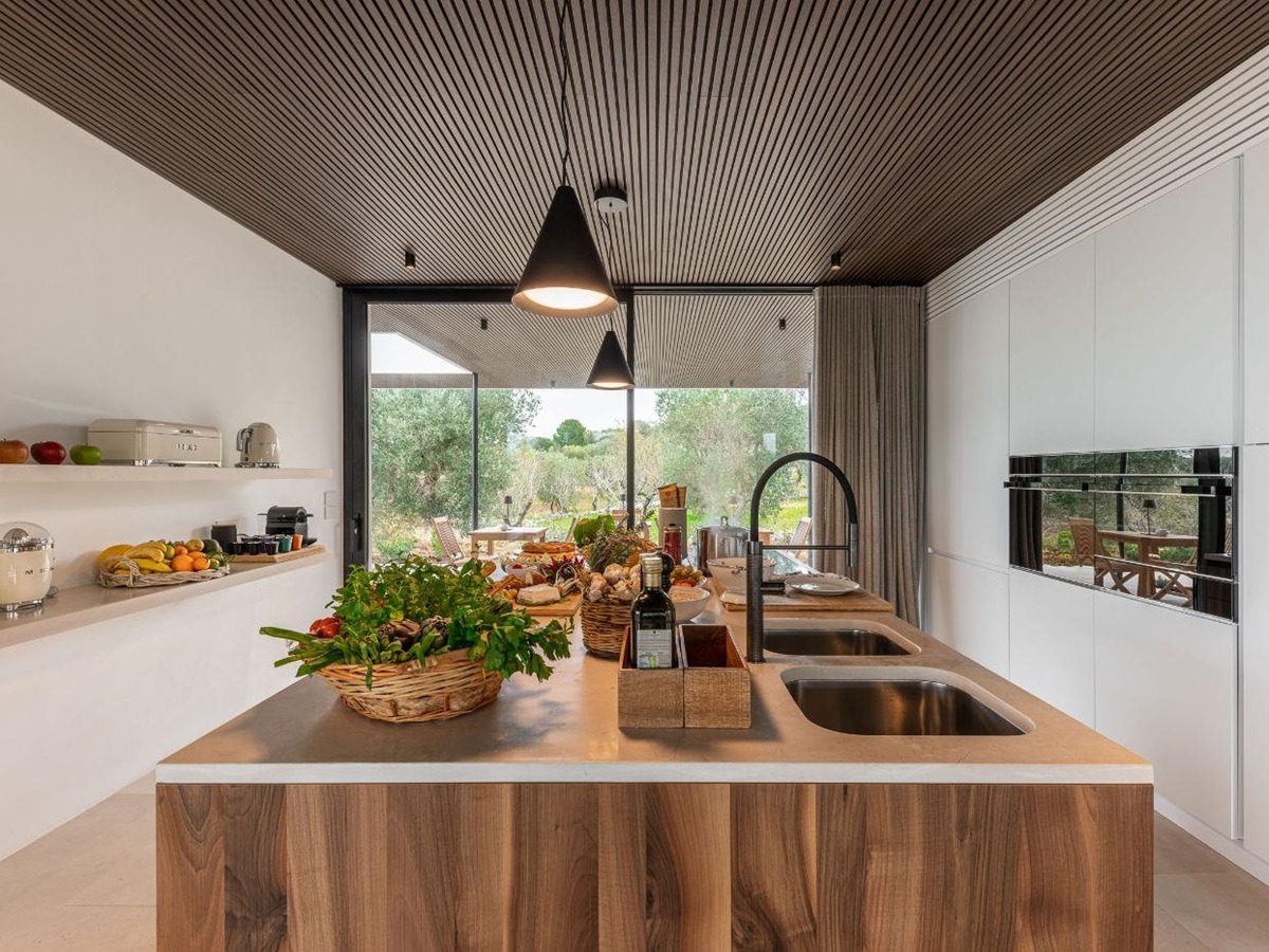 The kitchen in Villa Venere.