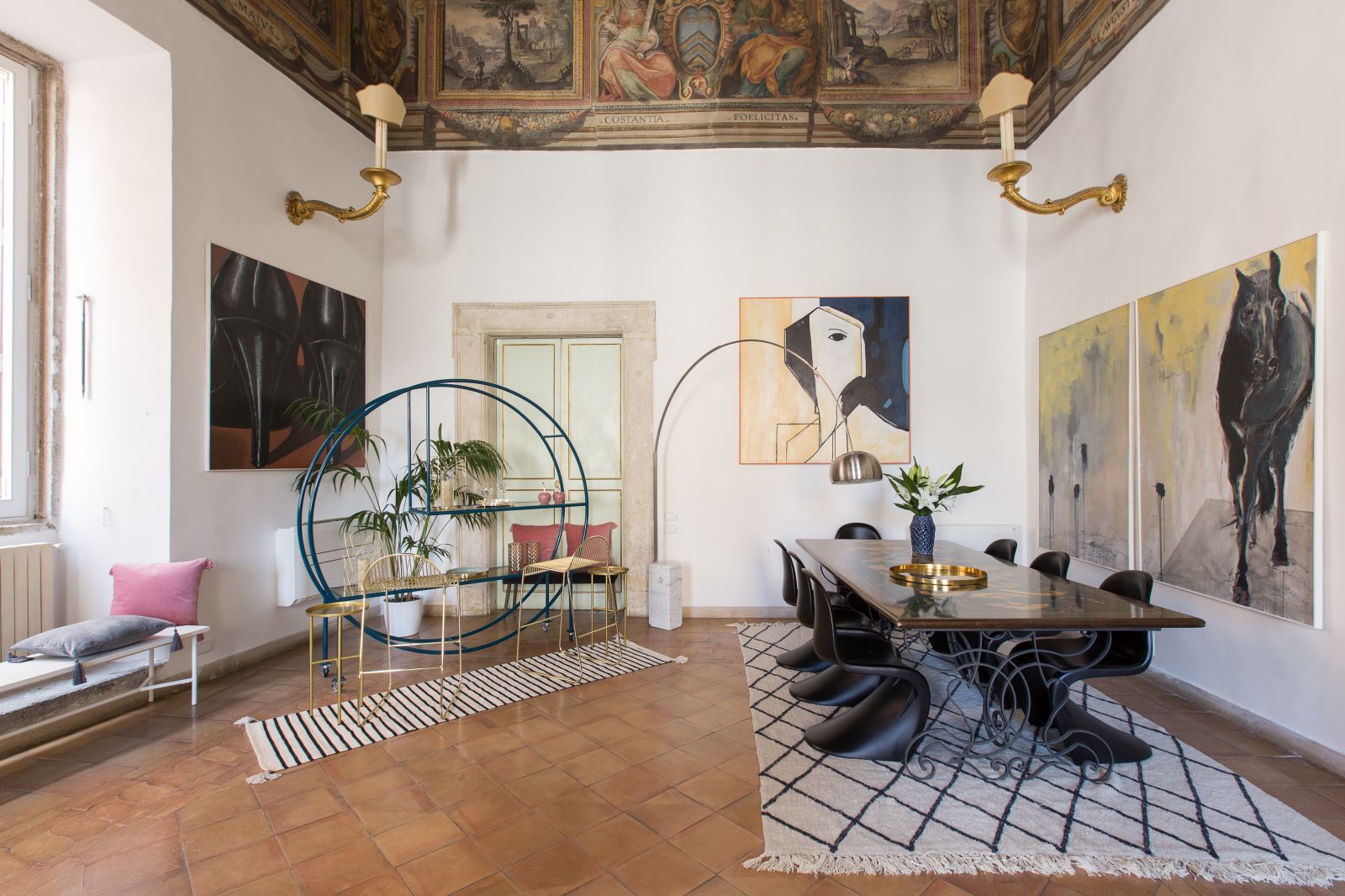the dining table