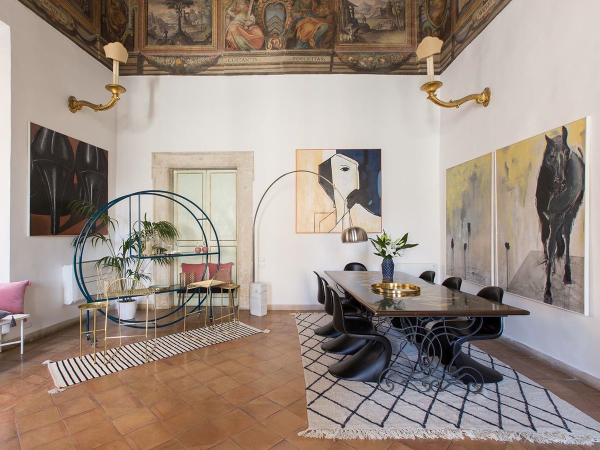 the dining table