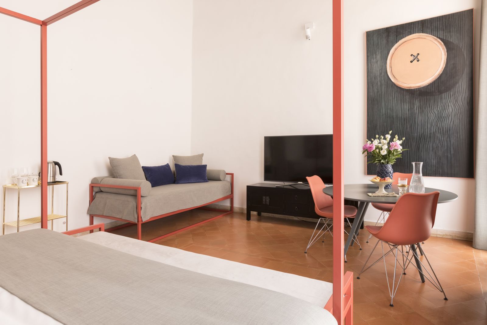the sofabed in the triple room