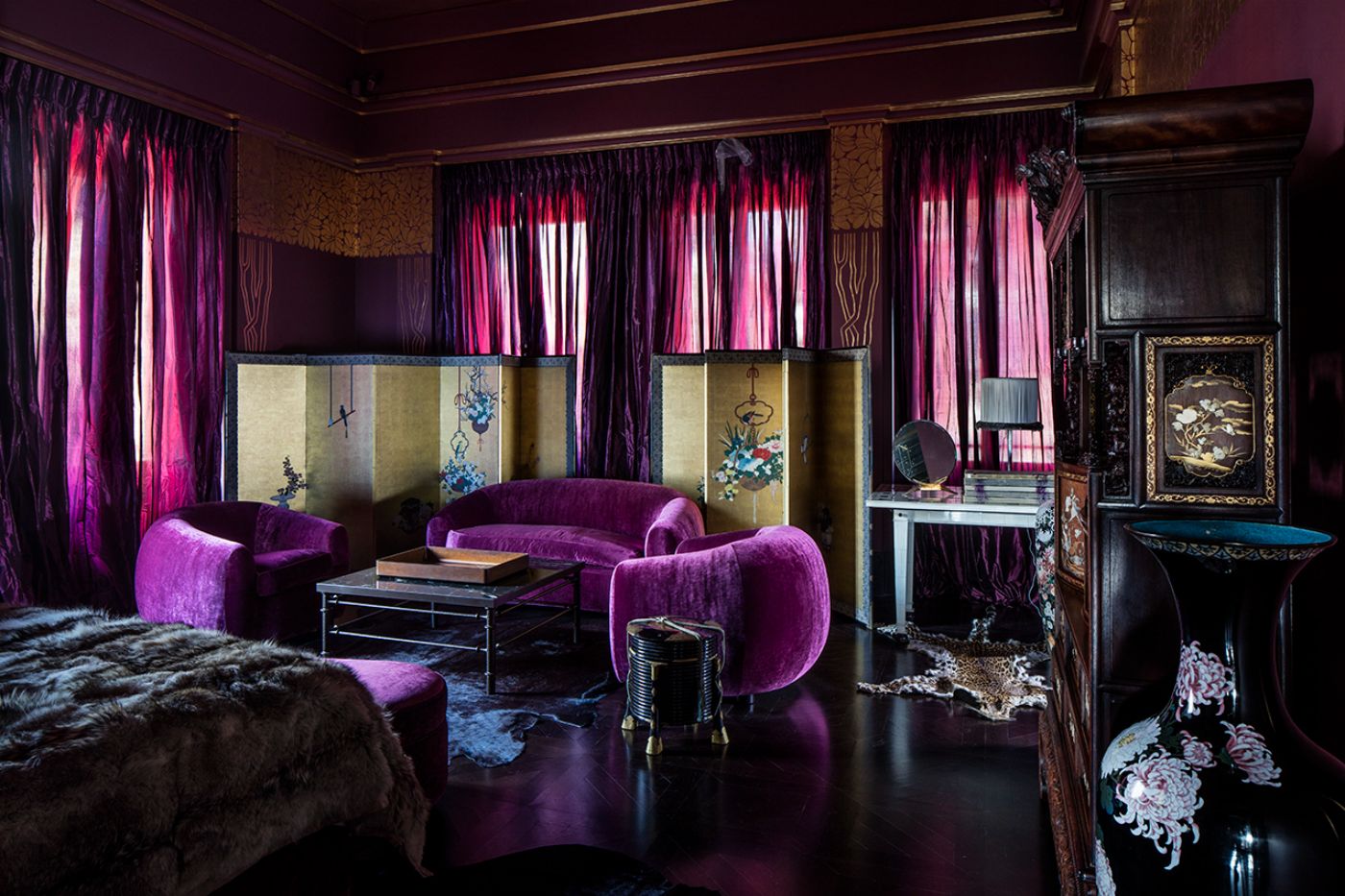 The Japanese Suite bedroom at Villa Clara.