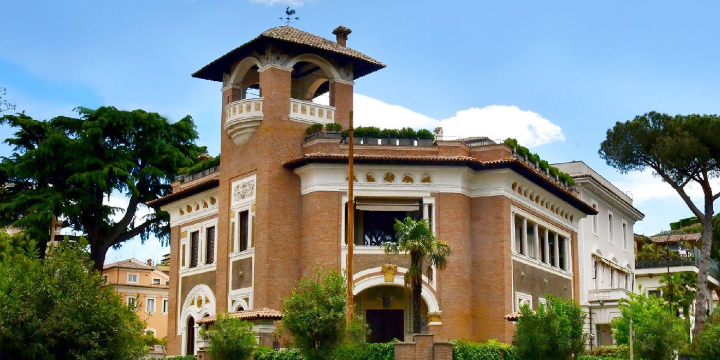 Exterior of Villa Clara near Villa Borghese in Rome