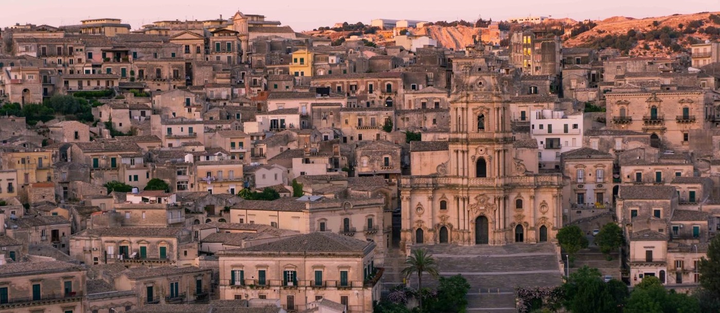 Modica town view in Sicily