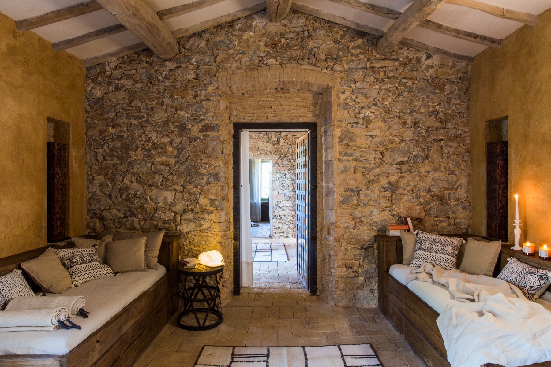 Lounge area at Borgo Rinato in Tuscany