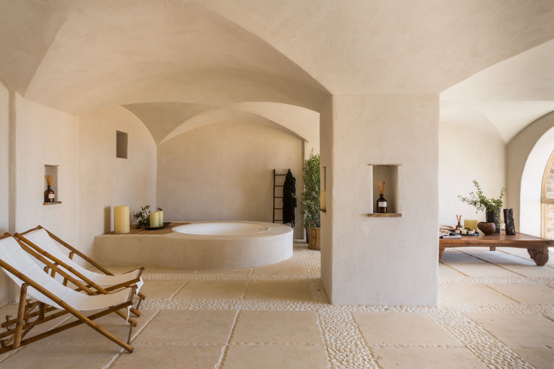 Relaxation spa area at Borgo Rinato in Tuscany