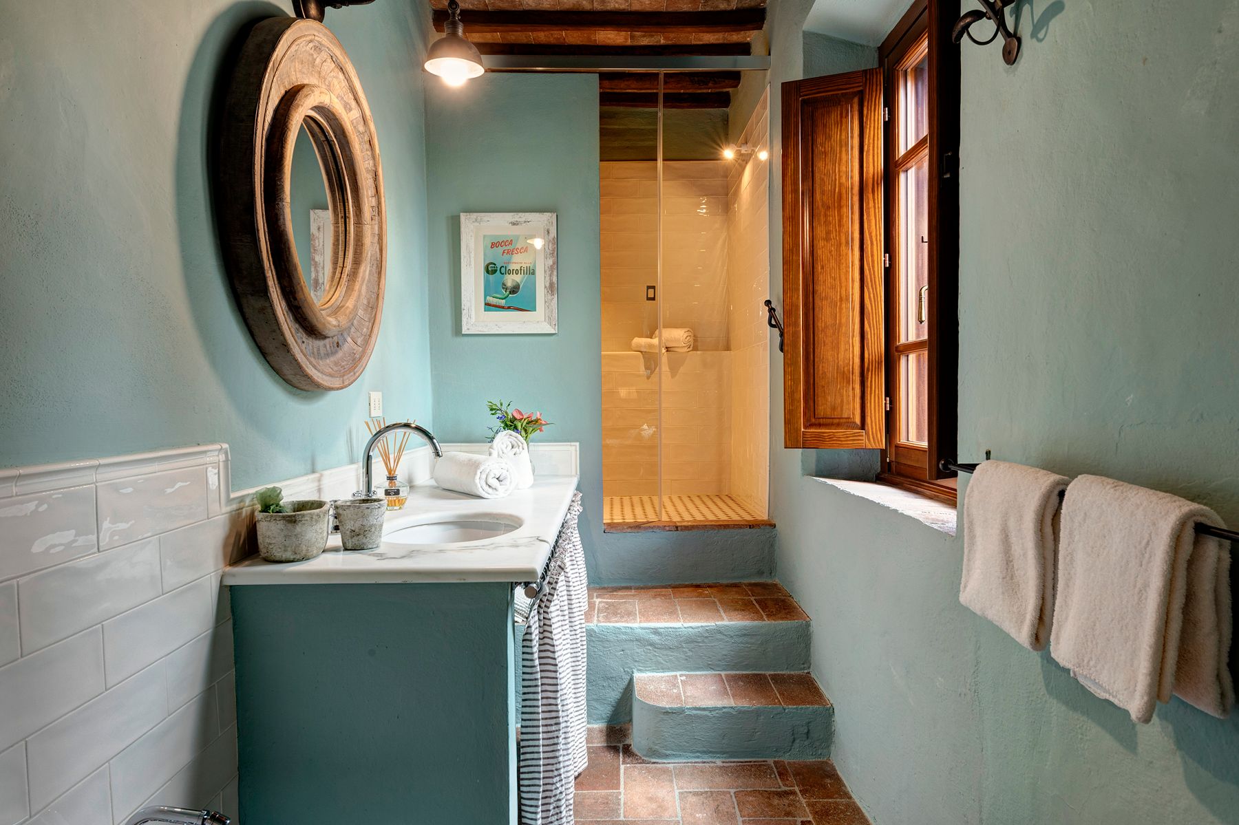 Bathroom at Ca di Pesa in Tuscany, Italy