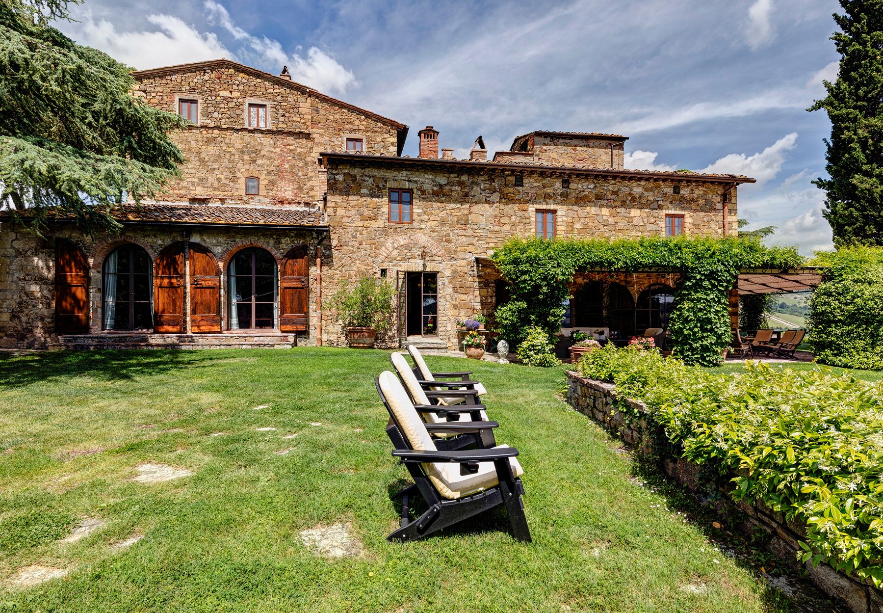 Garden at Ca di Pesa in Tuscany, Italy
