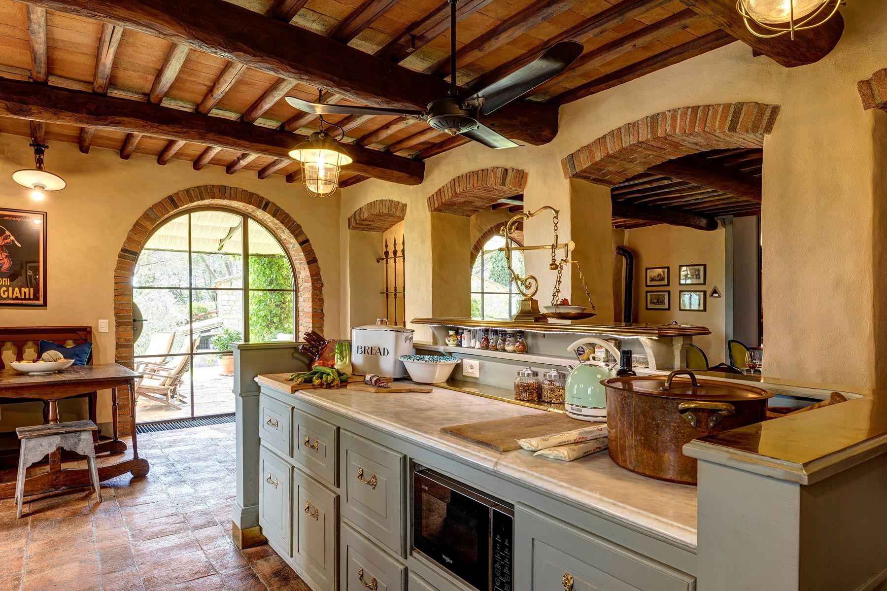 Kitchen at Ca di Pesa in Tuscany, Italy