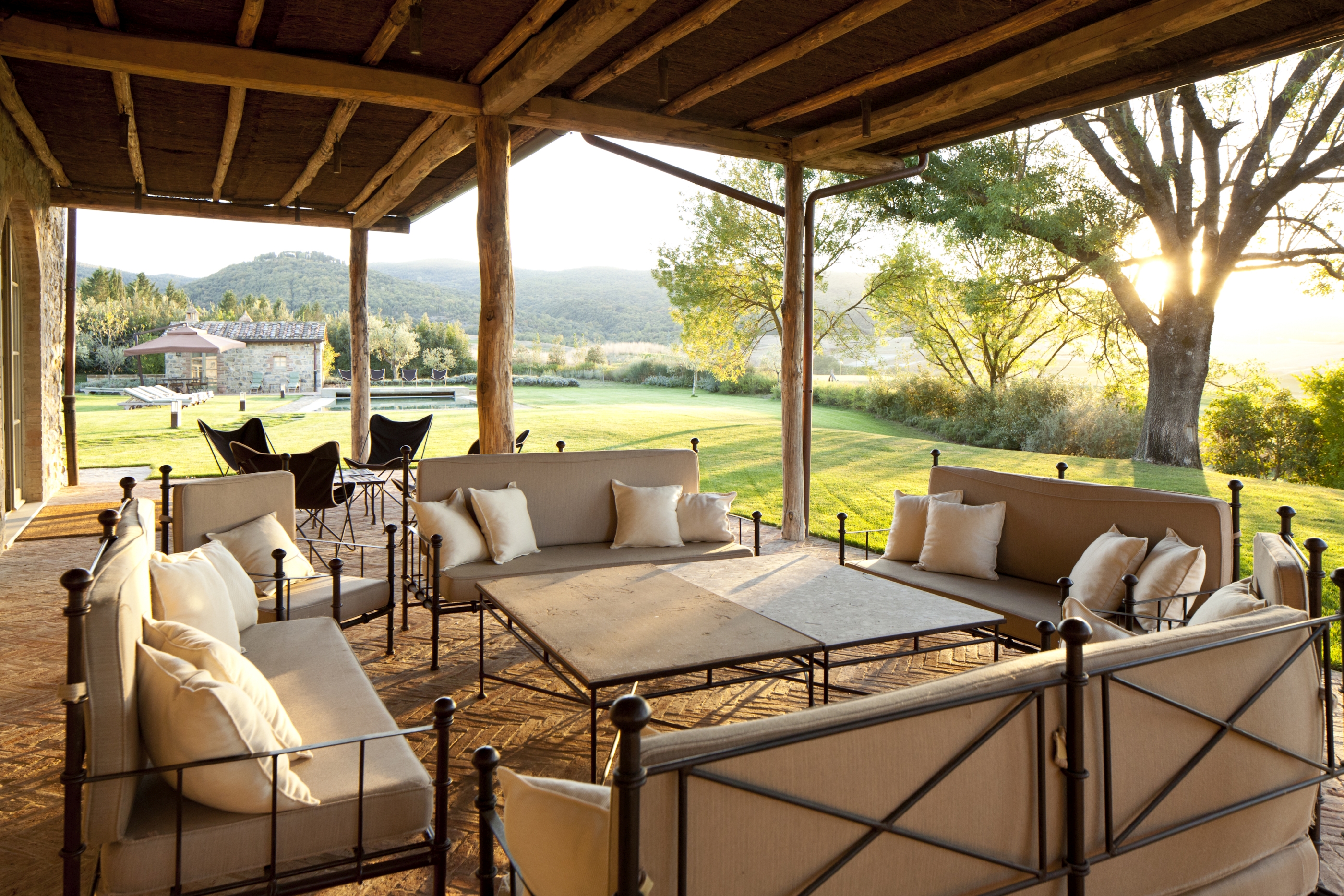 Terrace of Casa Biondi, Tuscany